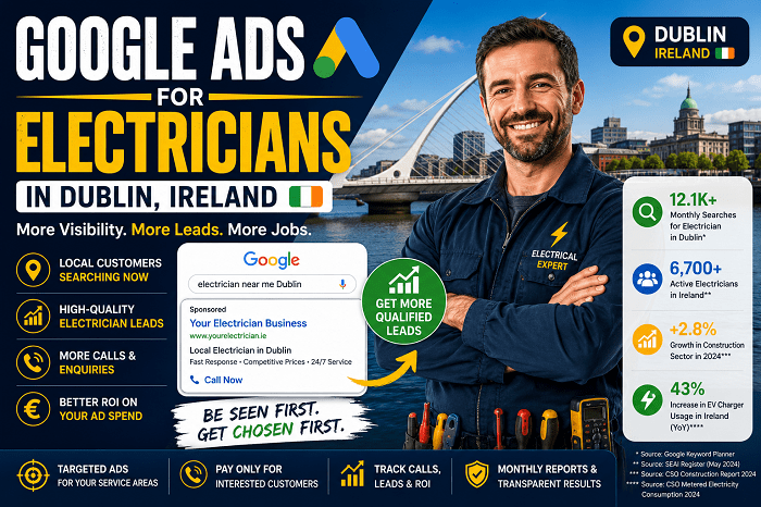 Why Demand for Electricians in Dublin Is Growing and online presence is a key to success-blog